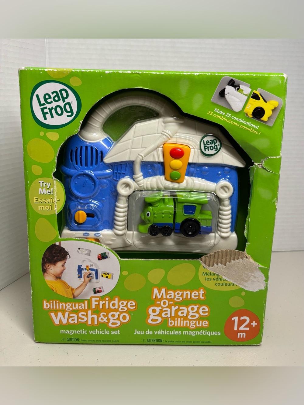 New Sealed LeapFrog Bilingual Fridge Wash & Go Magnetic Vehicle Set - Working